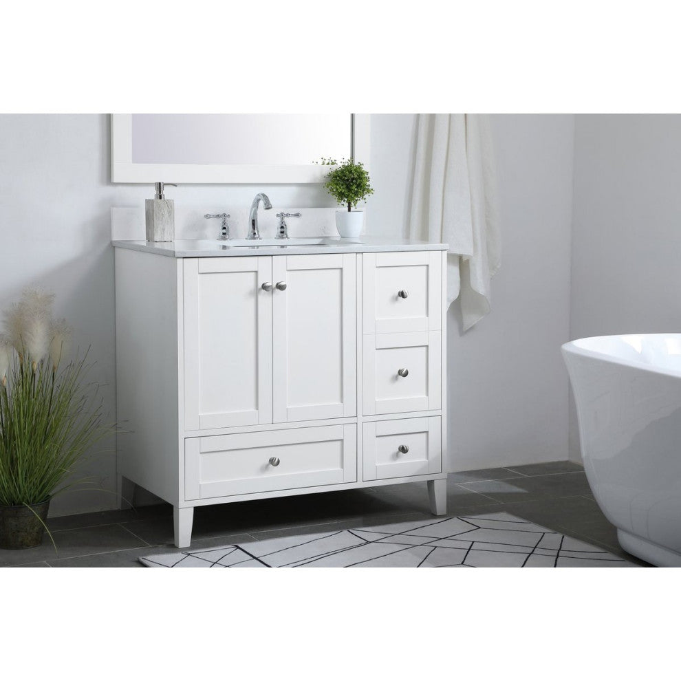 Elegant Decor sommerville Bathroom Vanity White