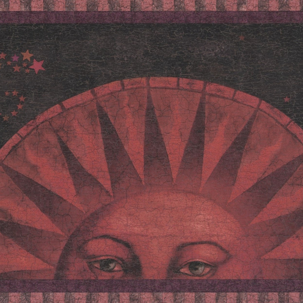 Sun, Moon Peel and Stick Wallpaper Border 15'x7"