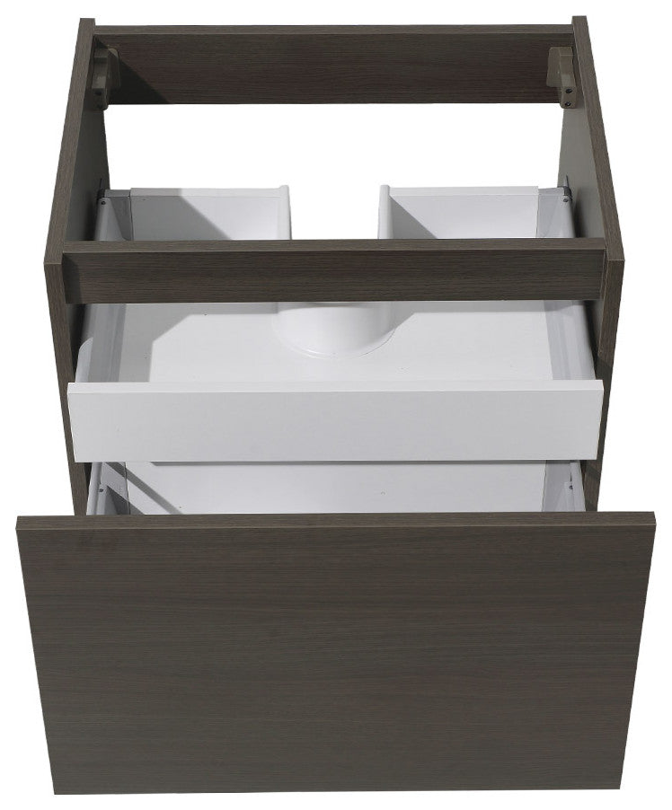 Nano 24" Bathroom Cabinet, Base: Gray Oak, Base Only