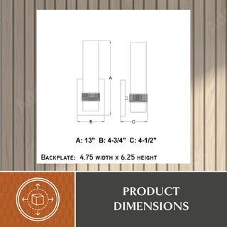 Vaxcel Lighting W0428 Bari 13" Tall Bathroom Sconce - Chrome