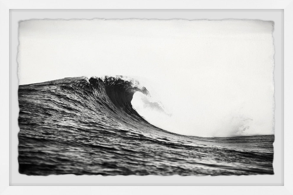 "Big Wave Surfing" Framed Painting Print, 36x24