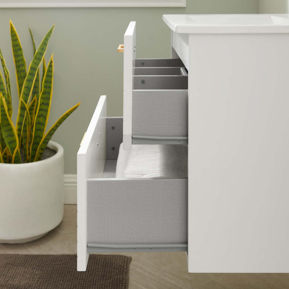 Daybreak 24" Bathroom Vanity, White White