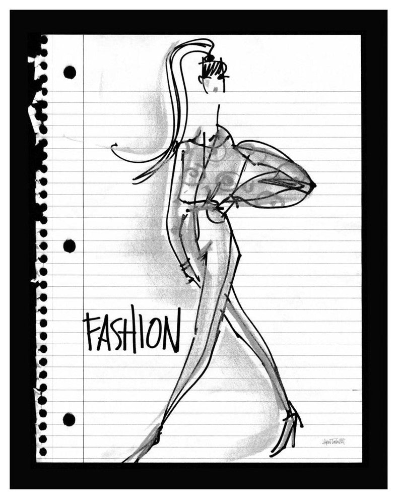 "Doodle Fashion" Digital Paper Print by Anne Tavoletti, 30"x37"