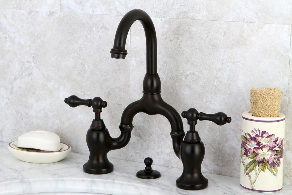 Kingston Brass Bathroom Faucet With Brass Pop-Up, Oil Rubbed Bronze