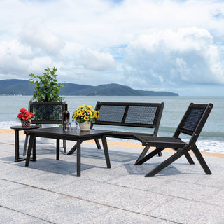 Safavieh Kobina 5 Piece Outdoor Living Set, Black