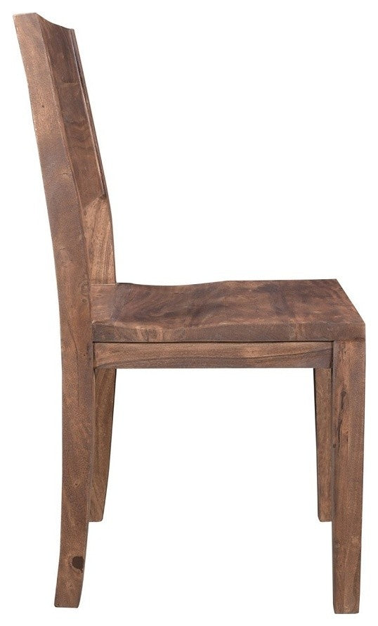 Simple Acacia Wood Dining Chair - Set of 2