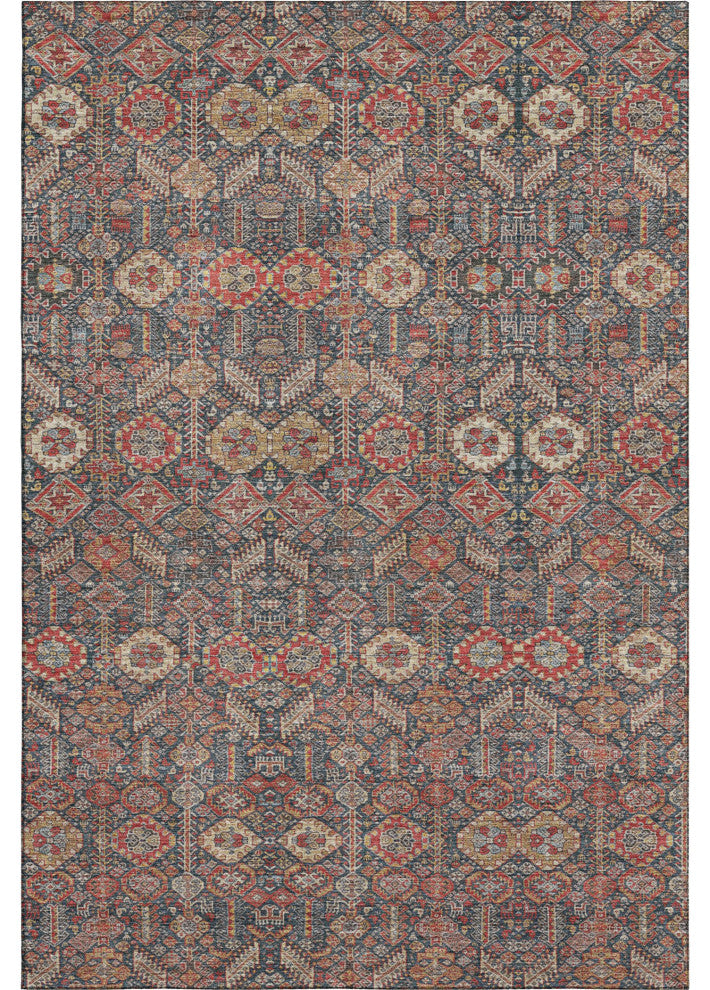 Premium Machine Washable Mayfield AMF574 Red 9' x 12' Rug