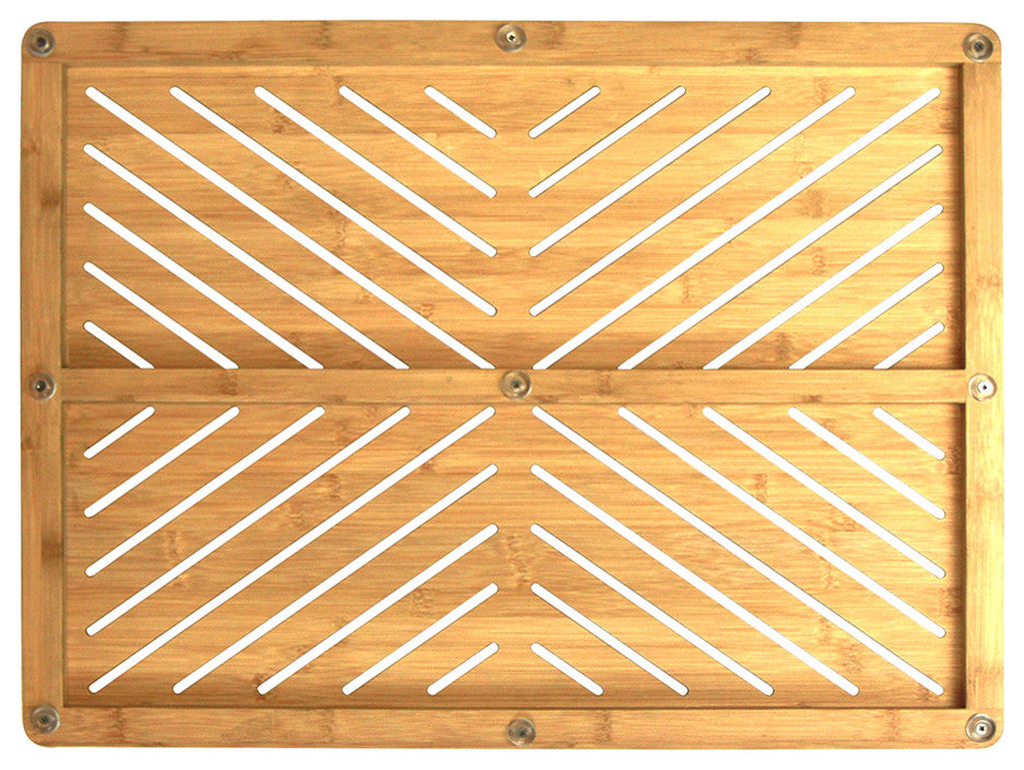 Oceanstar Bamboo Mat With Non-Slip Rubber Feet