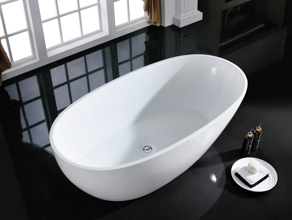 Eviva Sarah Free Standing 60" Acrylic Bathtub