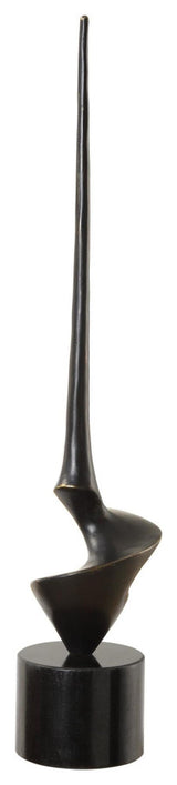 Uttermost 18139 All Twisted 20-3/4" Tall Cast Iron and Marble - Black / Aged