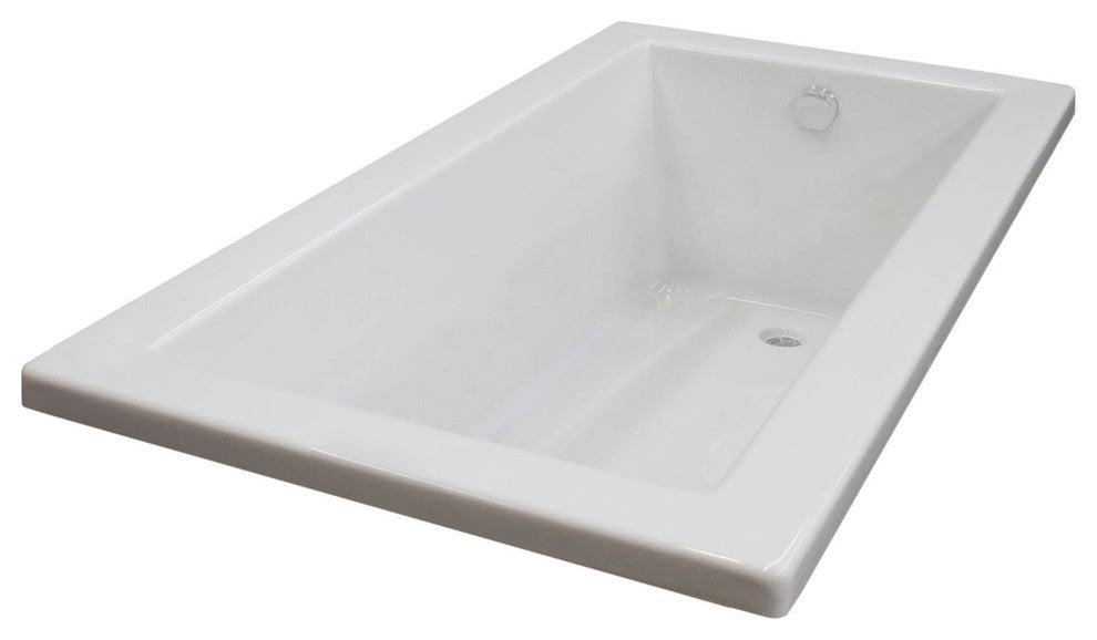 Bronzino 32 x 60 Rectangular Soaker Drop-In Bathtub - Tub w/ Reversible Drain