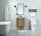 Home Living 19" Midcentury Modern Natural Oak-Light Bathroom Vanity