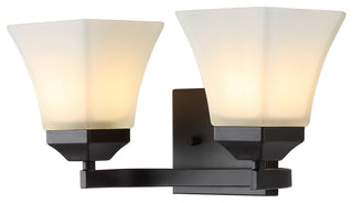 Staunton 1-Light Iron/Glass Modern LED Vanity Light, Oil Rubbed Bronze, 2-Light