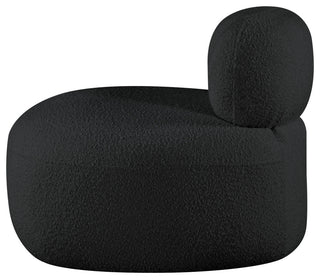 Venti Black Boucle Fabric Upholstered Set, Black, Chair