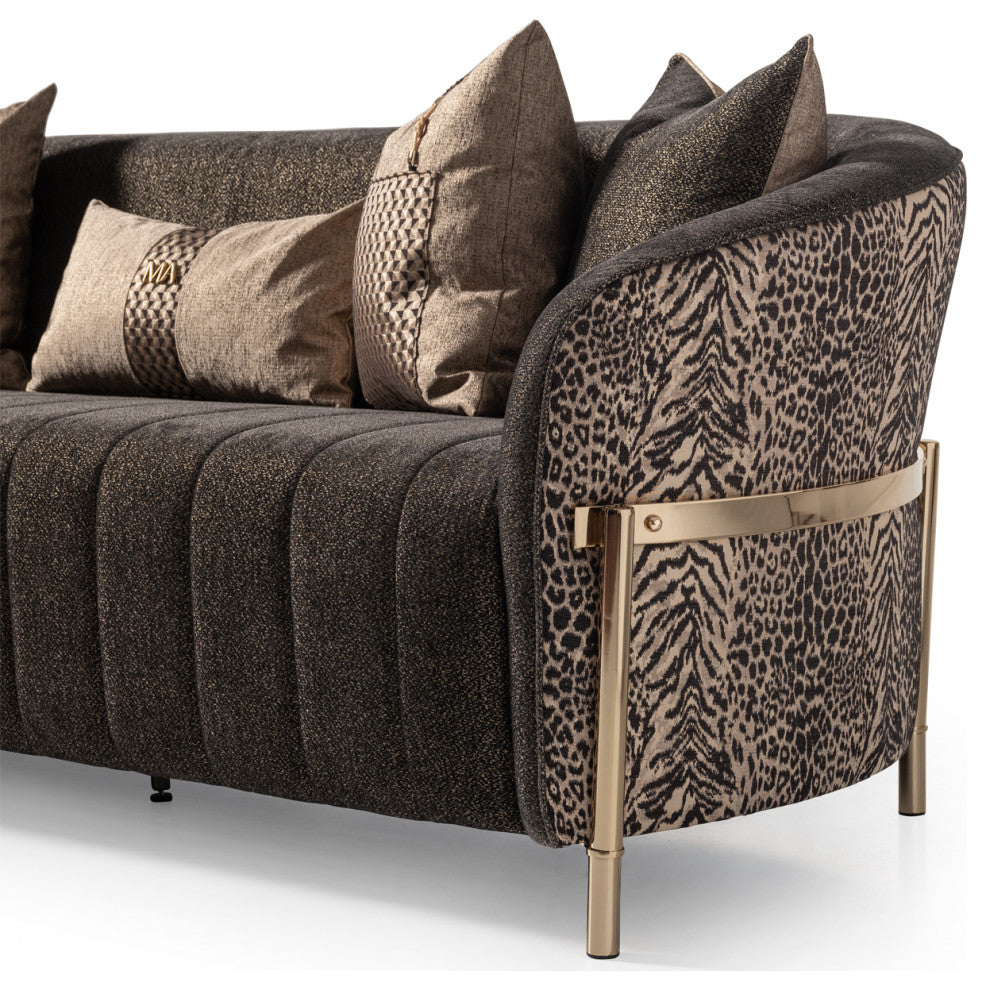 Lisbon Sofa, Onyx/Gold