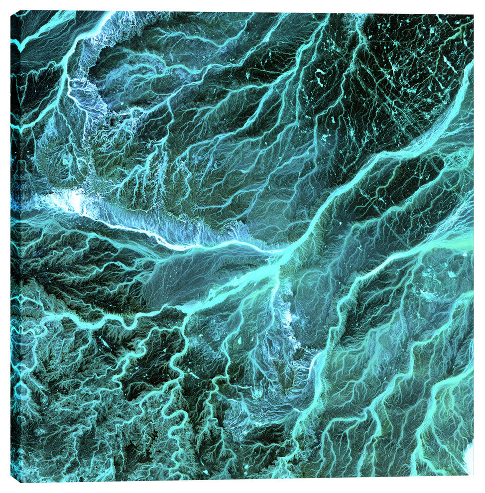 Epic Graffiti "Earth As Art: Wadi Branches" Giclee Canvas Wall Art, 12"x12"