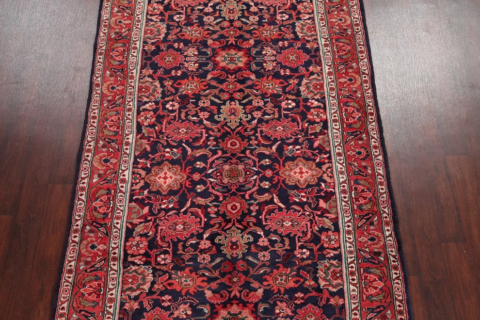 Consigned, Persian Nanaj Wool Hand-Knotted Oriental Area Rug, Blue, 10'3"X5'6"