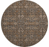 Premium Machine Washable Mayfield AMF574 Chocolate 8' x 8' Round Rug