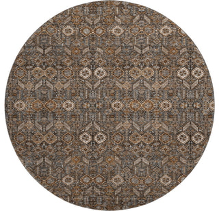 Premium Machine Washable Mayfield AMF574 Chocolate 8' x 8' Round Rug