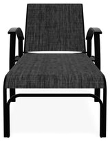 Belle Isle Sling 4-Position Outdoor Chaise Lounge, Augustine Shadow/Black