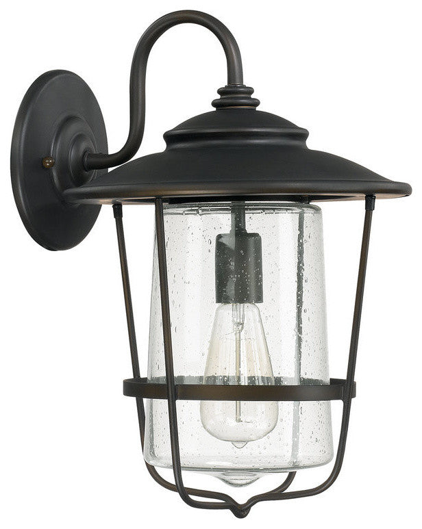 Creekside 1 Light Outdoor Wall Lantern in Old Bronze