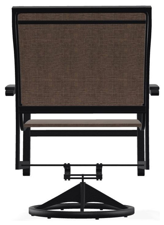 Bazza Sling Outdoor Swivel Rocker, Mocha/Black