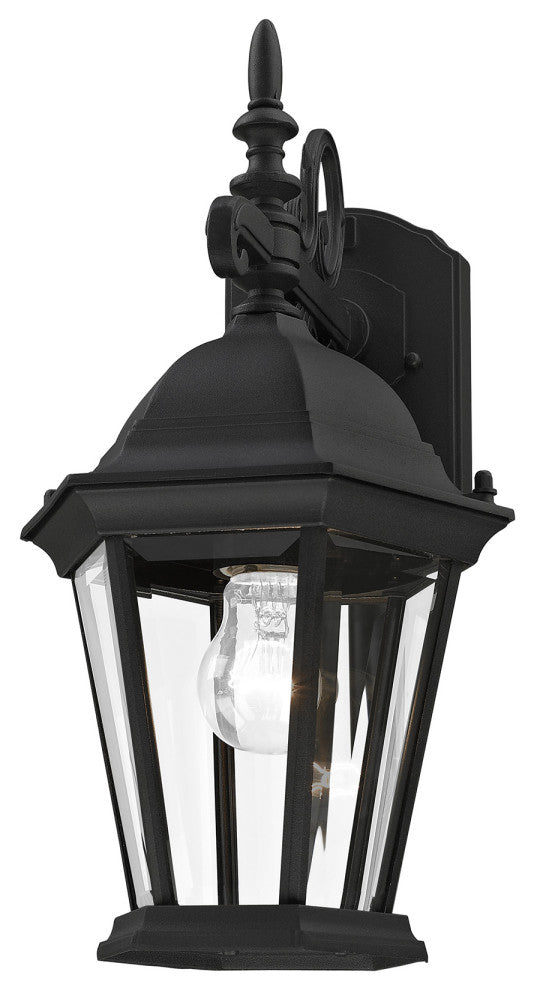 Textured Black Traditional, Historical, Outdoor Wall Lantern