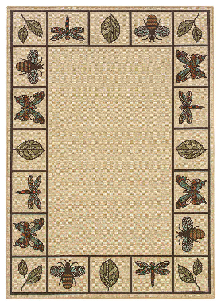 Montego 2266W Ivory/Brown 5'3" x 7'6" Rug