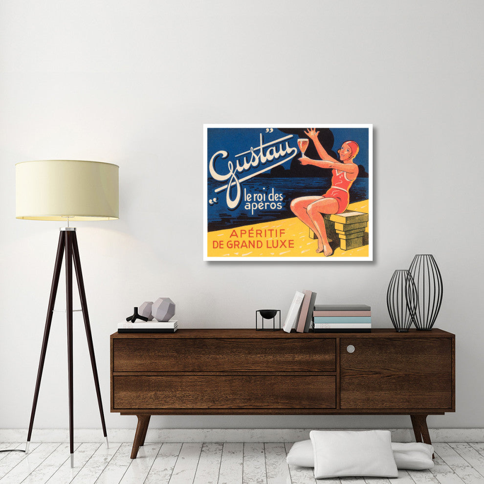 "Gustau Aperitif" Digital Paper Print by Vintage Booze Labels, 42"x34"