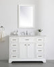 Amber Single Bathroom Vanity, Blue, White, 48"