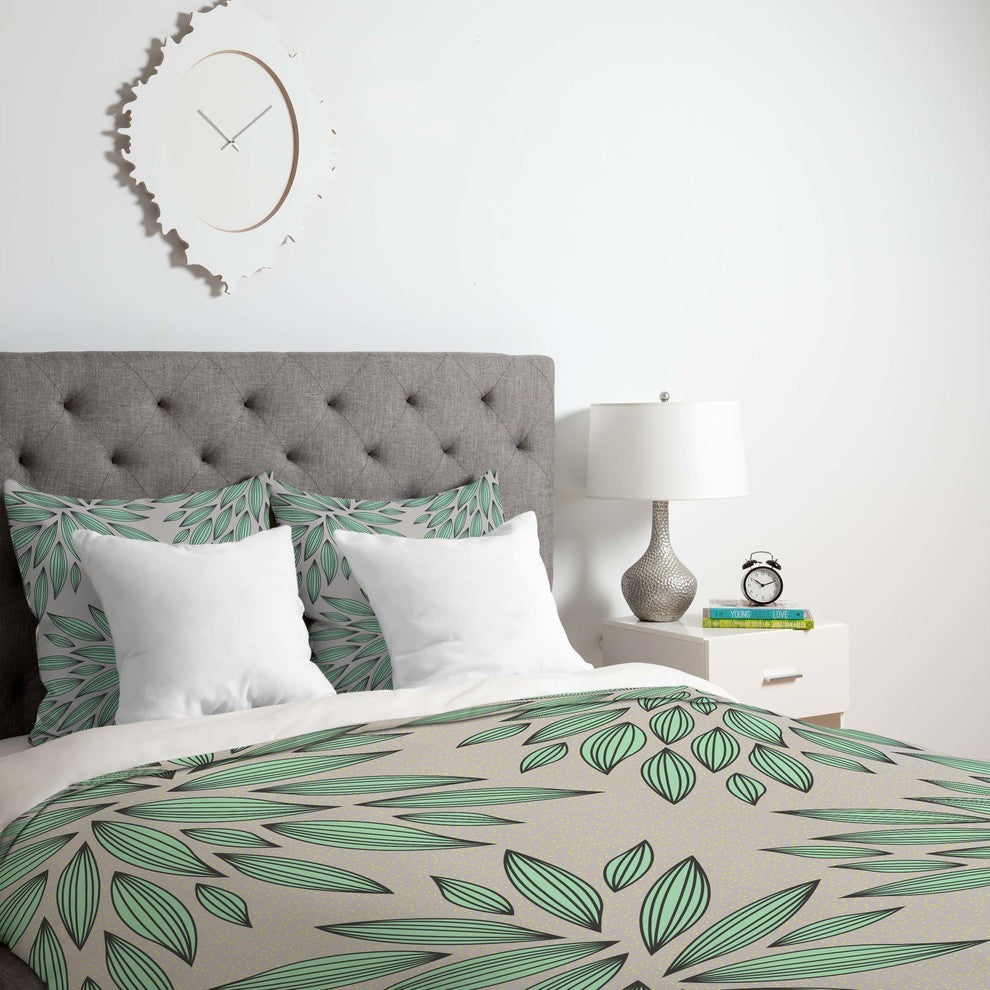 Deny Designs Gabi Mint Duvet Cover - Lightweight