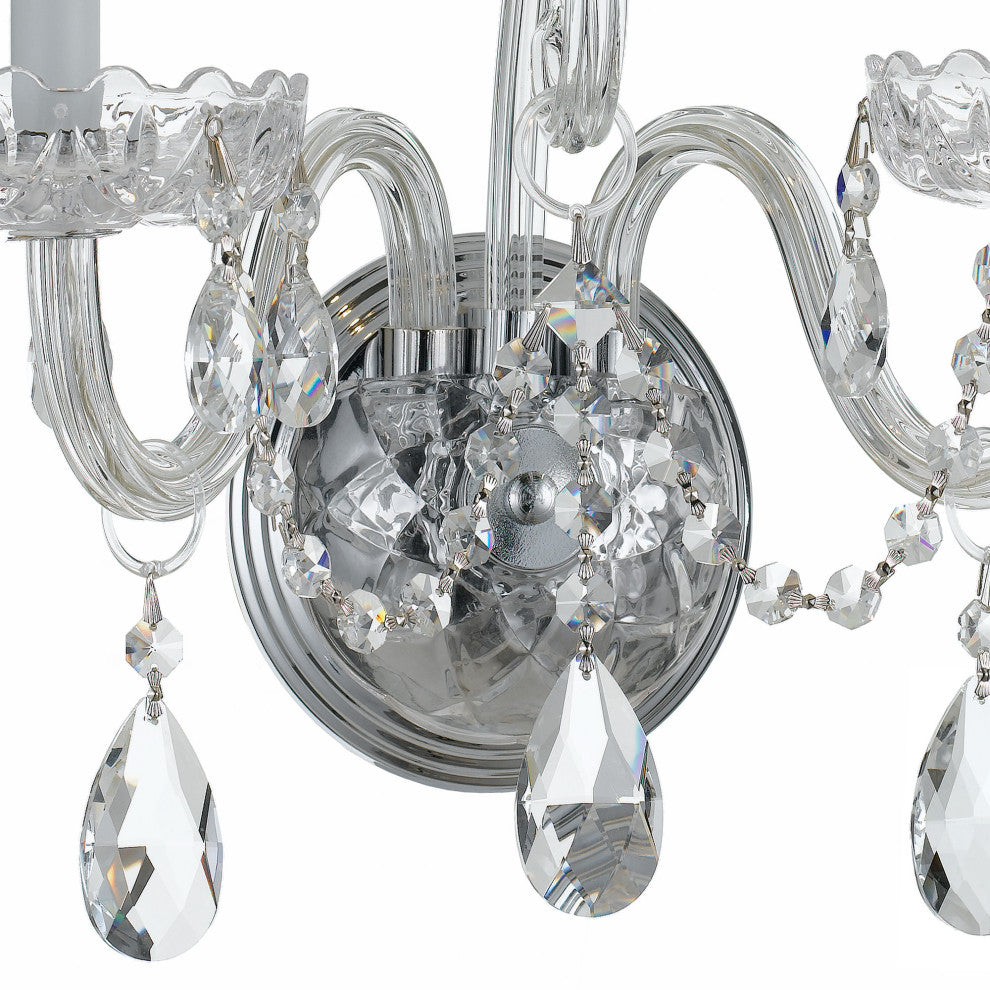 Crystorama Lighting Group 1032-CL-MWP Traditional Crystal 2 Light - Polished