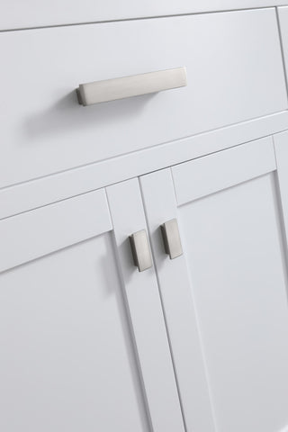 London 71-in White Bathroom Vanity Base Cabinet Without Top