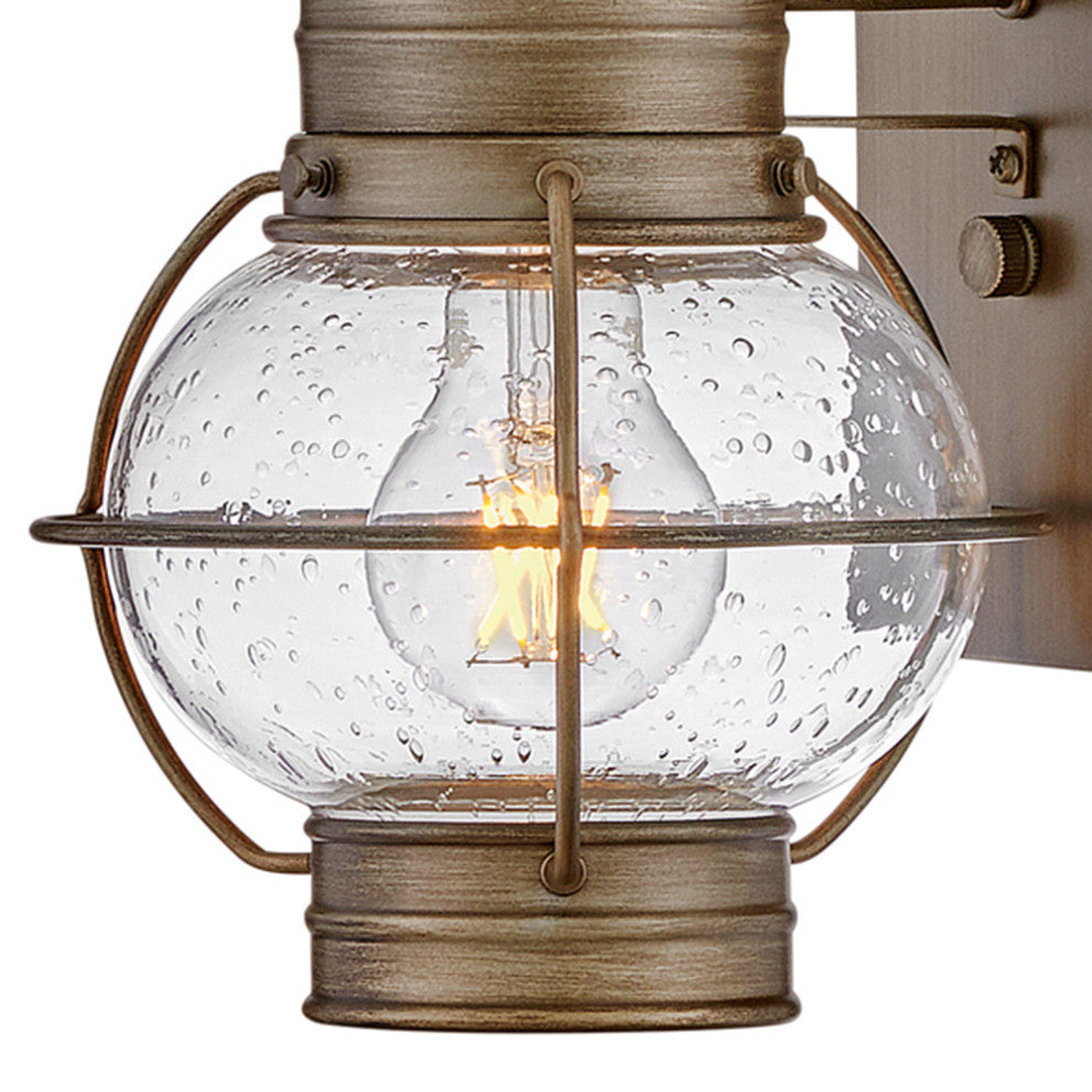 Hinkley Cape Cod 14" Extra Sm Outdoor Wall Mount Onion Lantern, Burnished Bronze