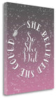 "She Believed" By Tara Moss, Giclee Print on Gallery Wrap Canvas, Ready to Hang