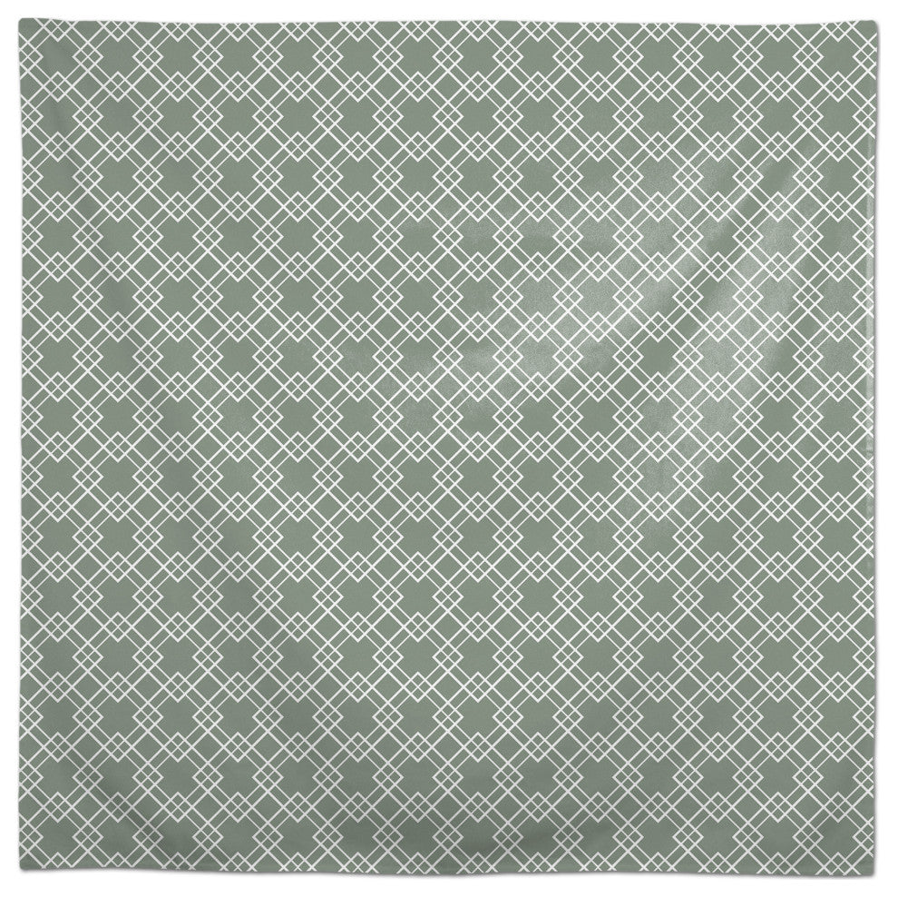 Diamond Line Pattern Green 58x58 Tablecloth