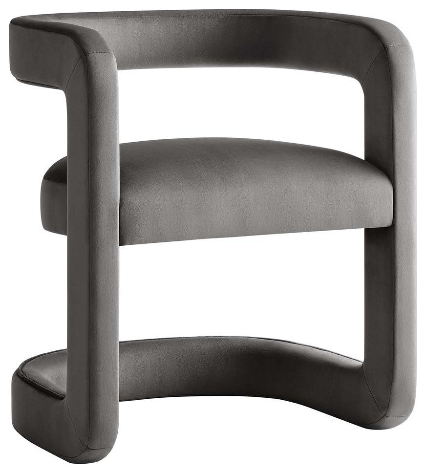 Winslow Performance Velvet Barrel Accent Chair