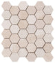 Vanilla Beige Marble 2" Hexagon on 12" x 12" Mesh Mosaic Tile (10 sqft per box)