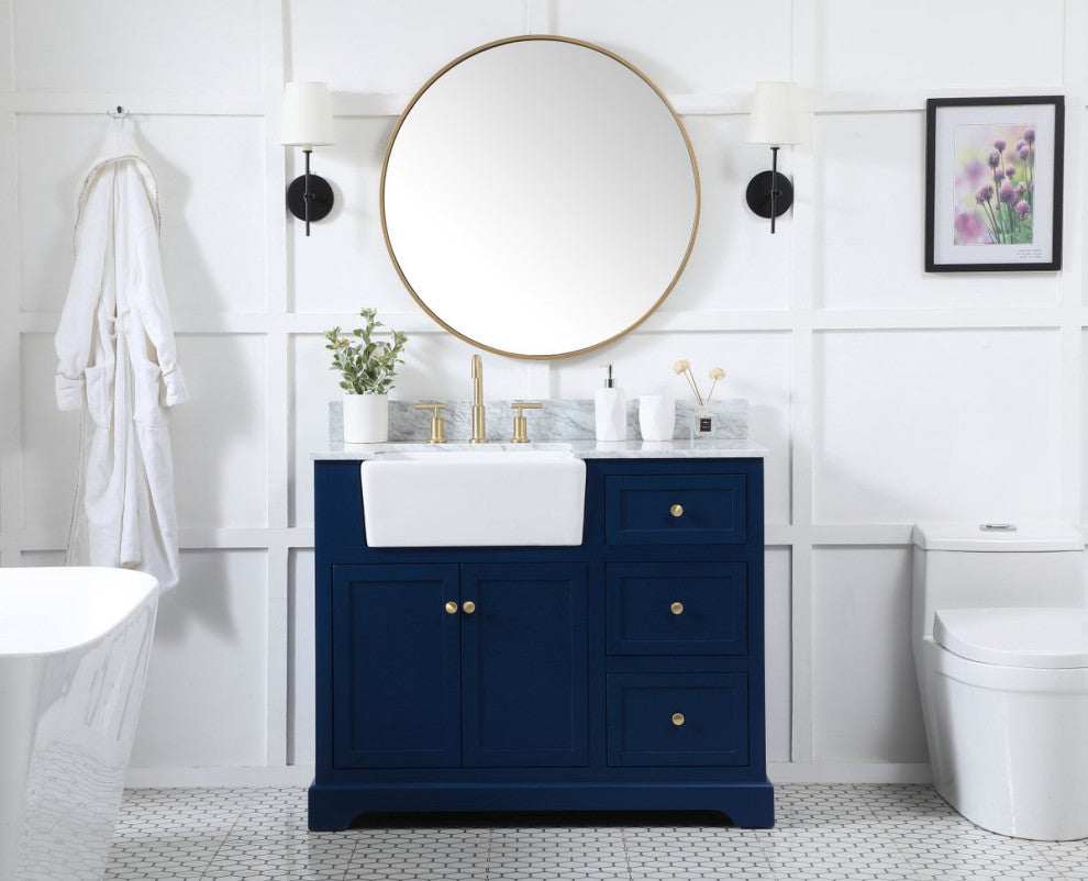 Home Living 22" Farmhouse Blue-Light Bathroom Vanity