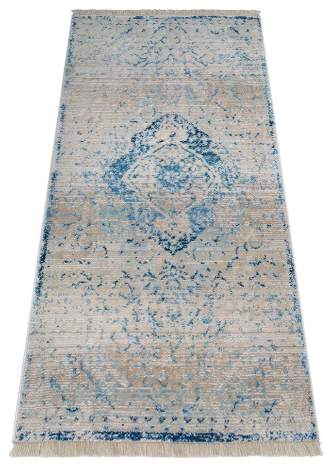 MACHINE MADE POLYESTER AREA RUGS  -Blue Color, Oriental ,Rugs for Living Room