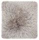 Plush Gray Shag Accent Throw Pillow