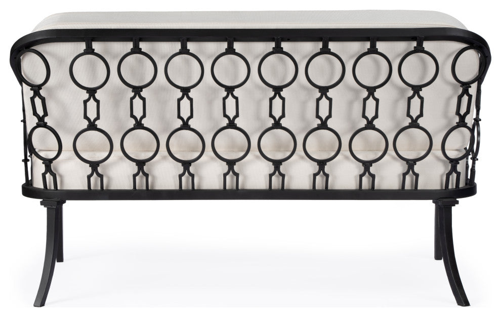 Southport Iron Upholstered Outdoor Loveseat