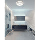 Lambert, LED Flush Mount, Satin Nickel Finish, White Acrylic Shade, 20"