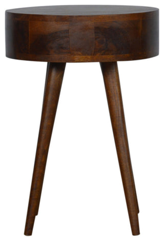 Nordic Chestnut Circular Nightstand