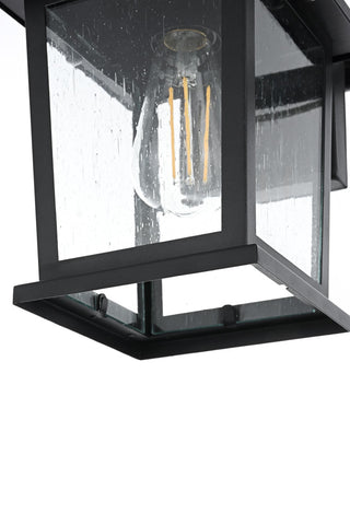 Home Living 7" Outdoor Wall Sconce, Black