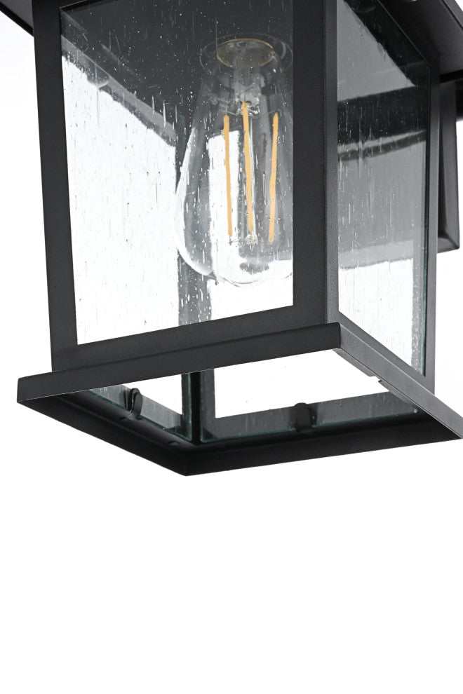 Home Living 7" Outdoor Wall Sconce, Black