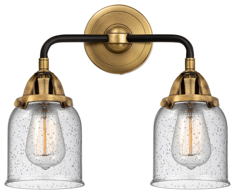 Small Bell Bath Vanity Light, Black Antique Brass, Seedy, Seedy
