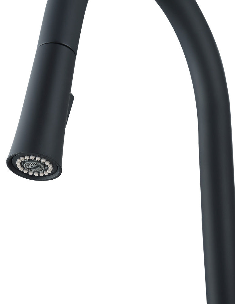 Aria Pull-Down Kitchen Faucet, Matte Black