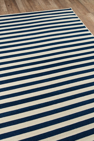 Momeni Baja Baj-1 Striped Rug, Navy, 5'3"x7'6"