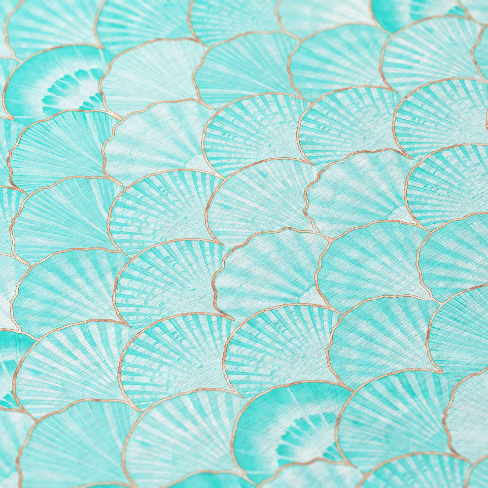 Indoor/Outdoor Seabreeze SZ2 Teal Machine Washable 3' x 5' Rug